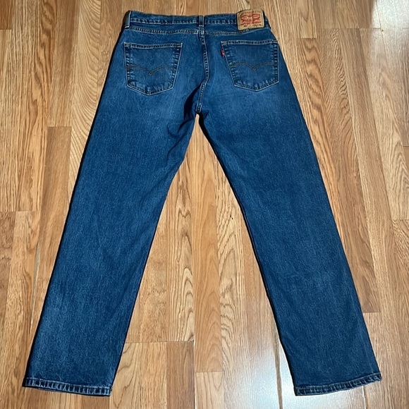 Levi's 505 1649 Regular Fit Straight Leg 100% Cotton Blue Denim Jeans 34 x 32 - Picture 5 of 10